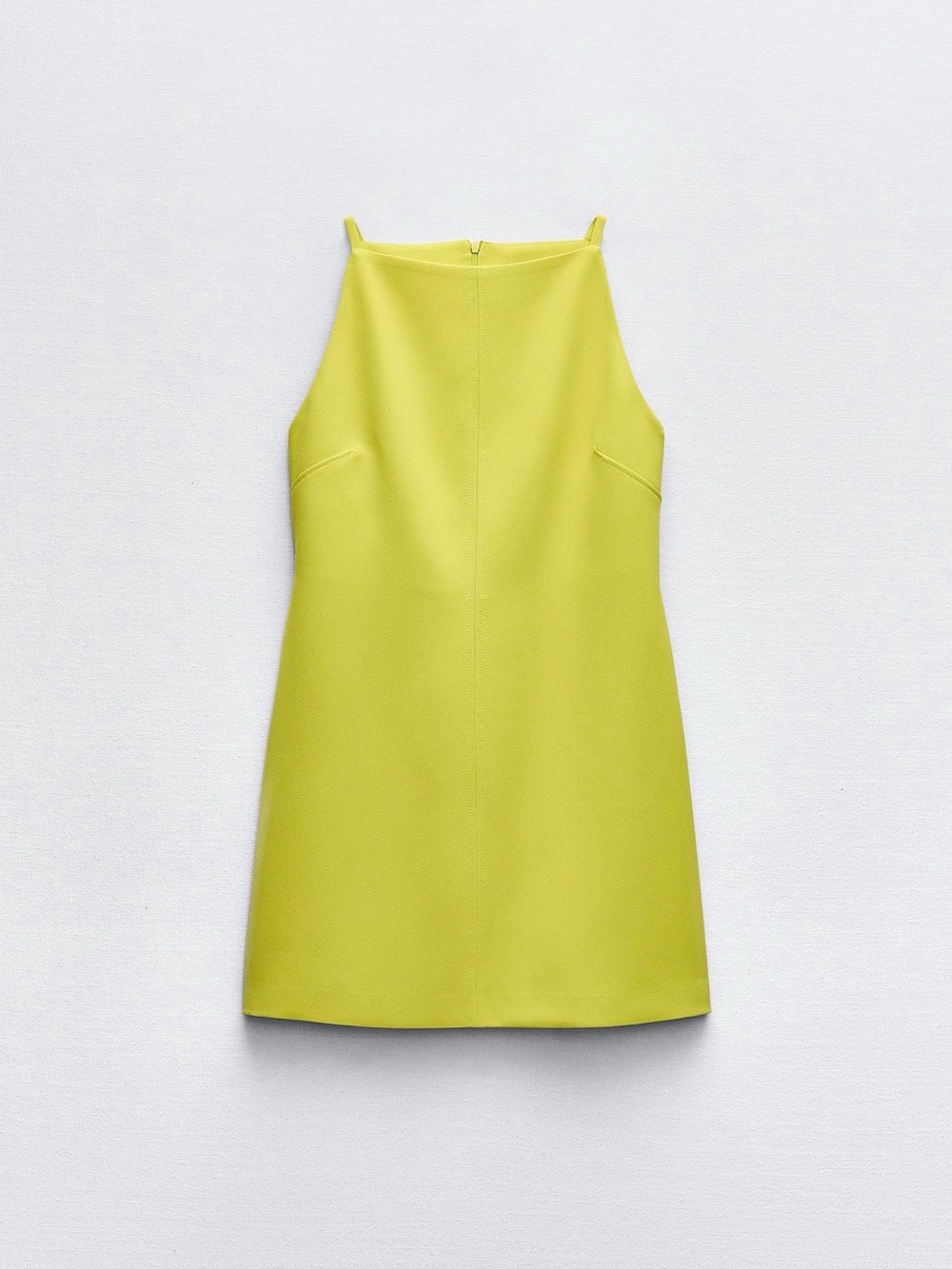 Zara Neon Yellow MINI DRESS ZW COLLECTION NWT SIZE SMALL